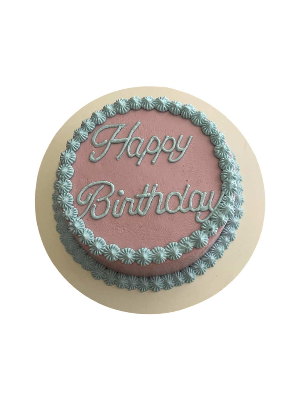 4 Inch Circle Birthday Cake (Cat & Dog)