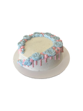 Gender Reveal Flower Drip Dog Cake