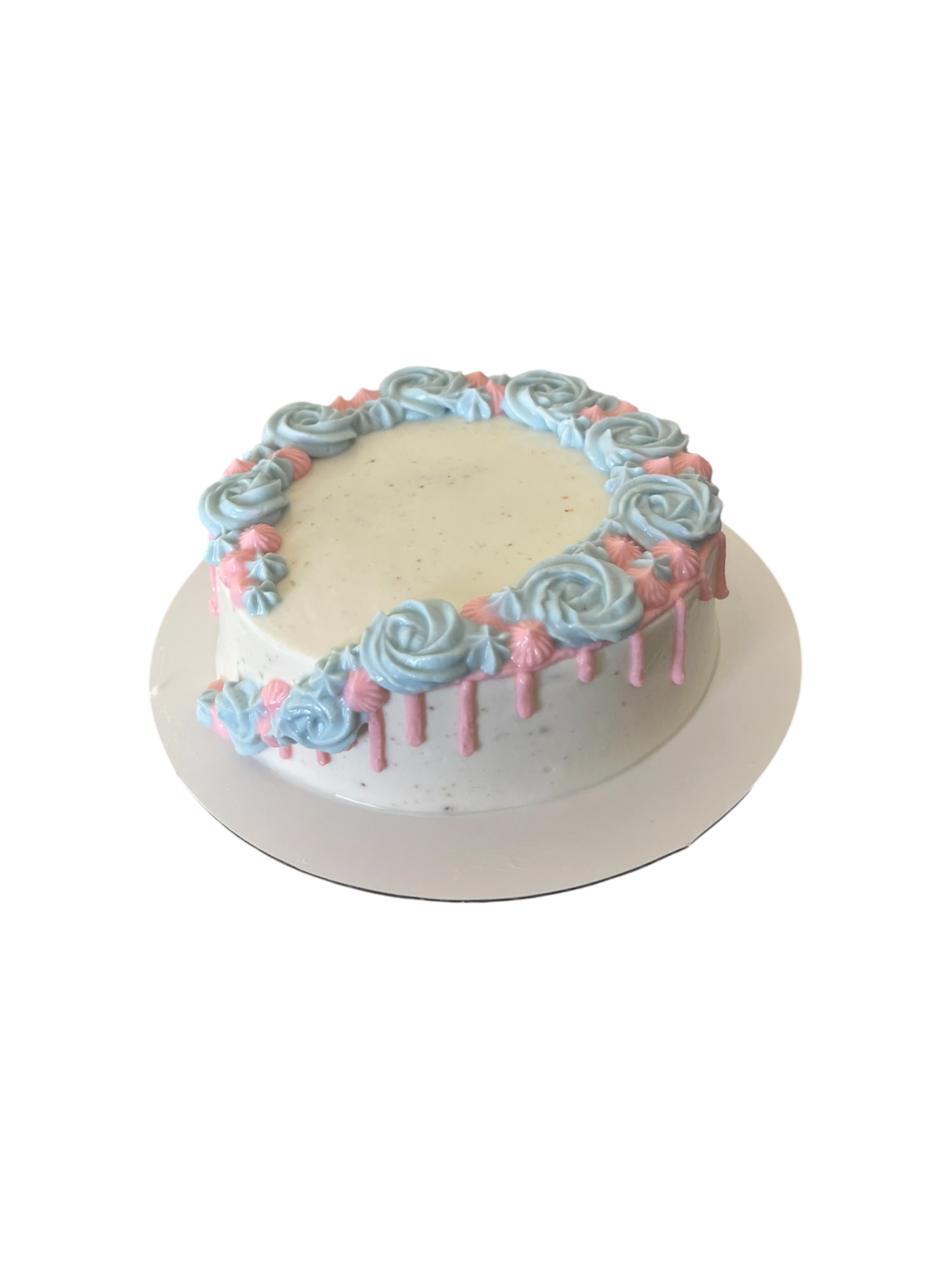 Gender Reveal Flower Drip Dog Cake