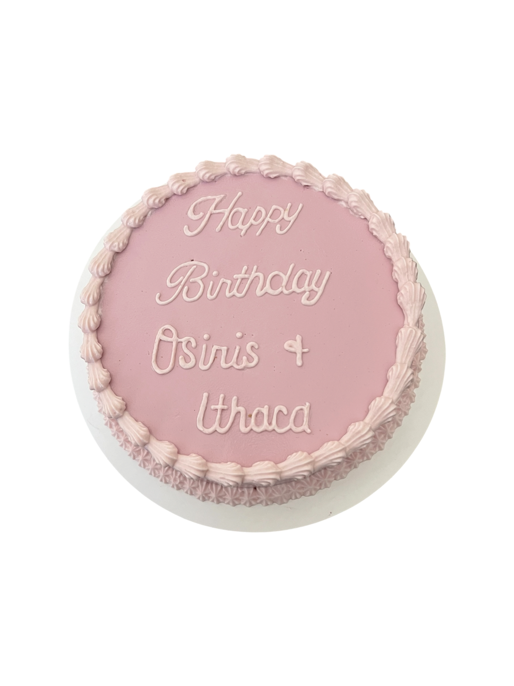 Circle Birthday Cake (Cat & Dog)