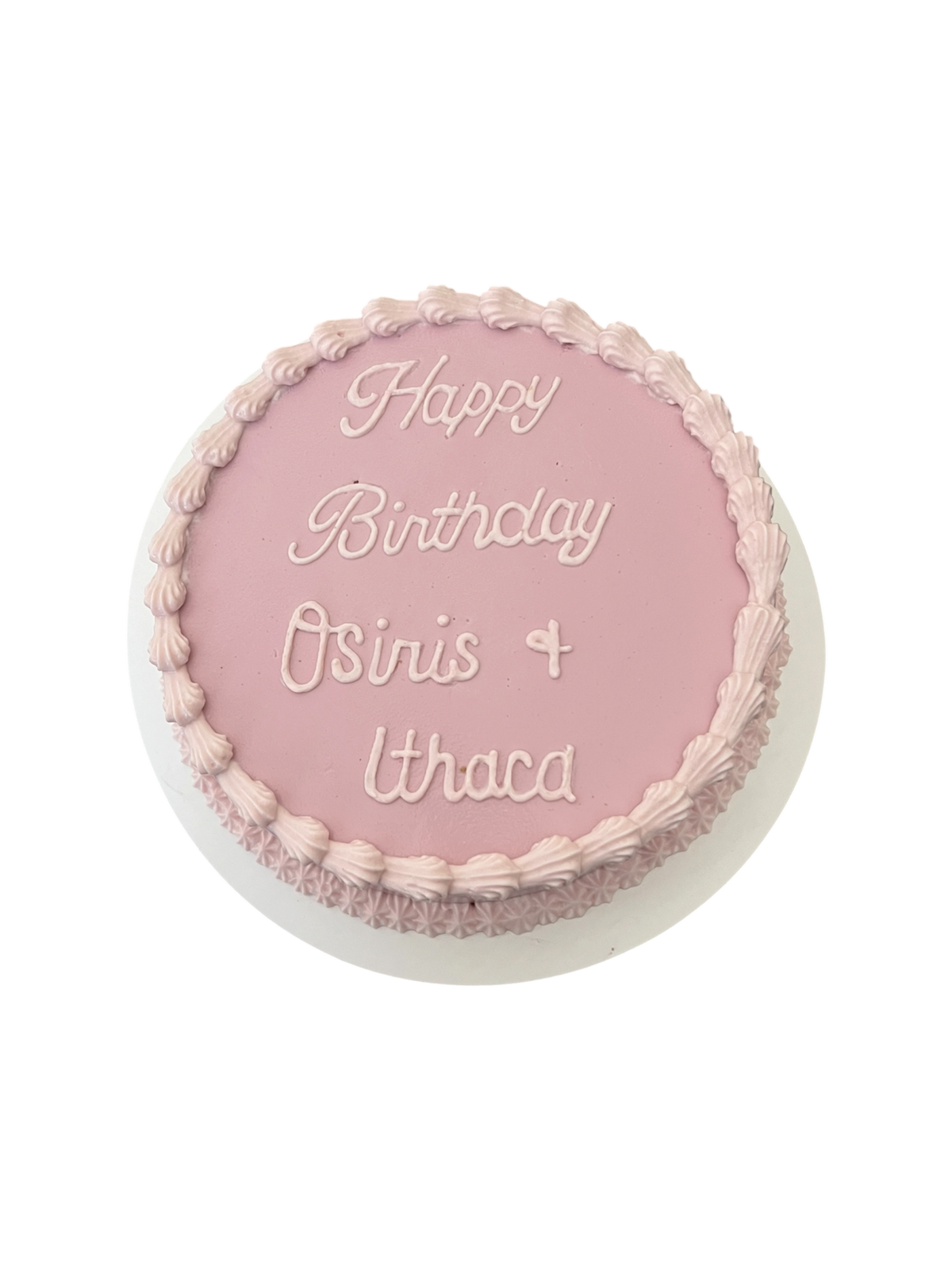 Circle Birthday Cake (Cat & Dog)