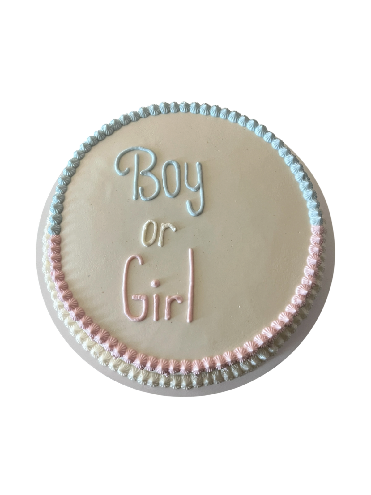 Gender Reveal Dog Drip Cake
