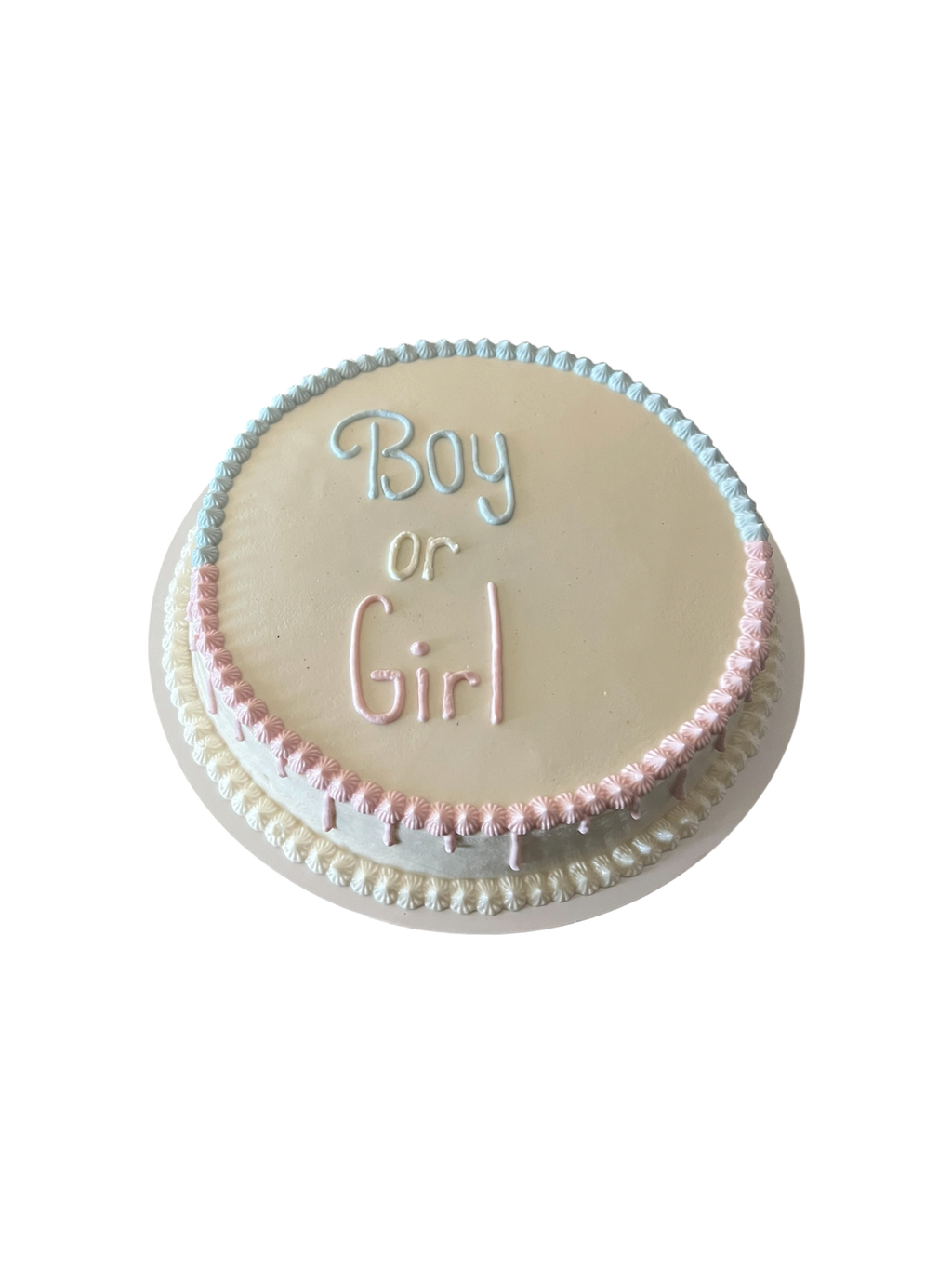 Gender Reveal Dog Drip Cake
