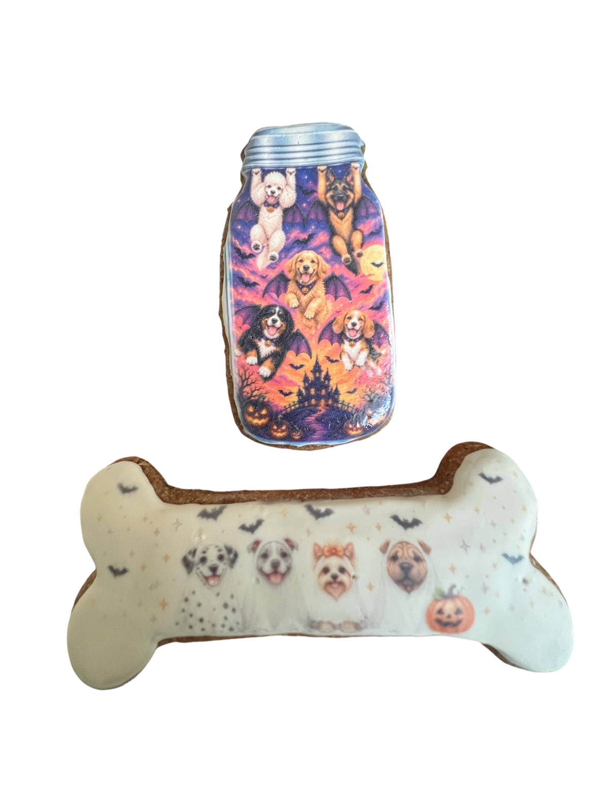 Halloween dog cookies