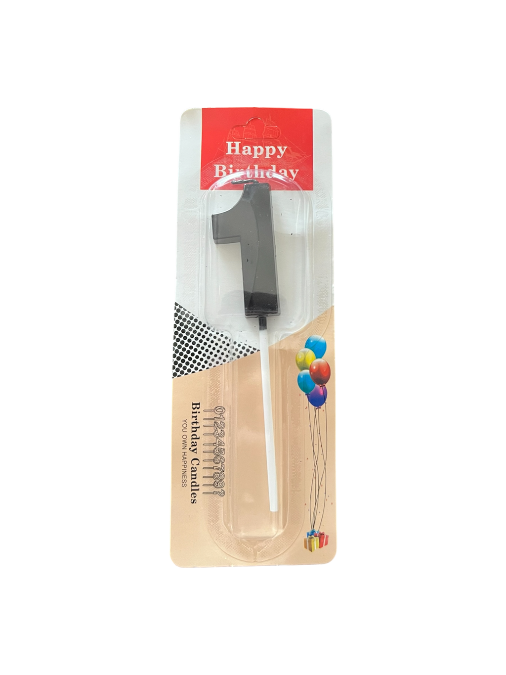 Number 1 black candle