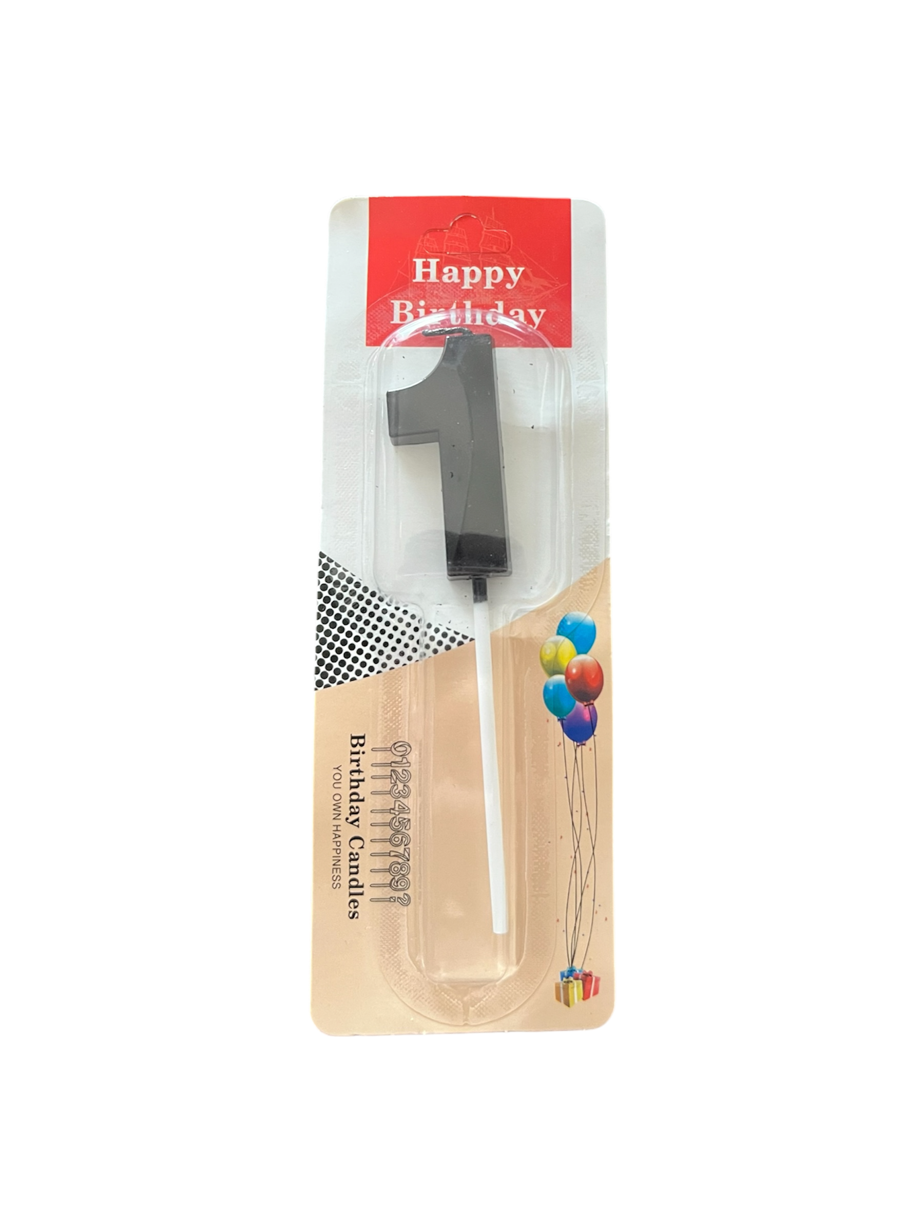 Number 1 black candle