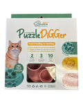 The Puzzle Feeder Cat Feeding Puzzle with various compartments for engaging and interactive eating experience