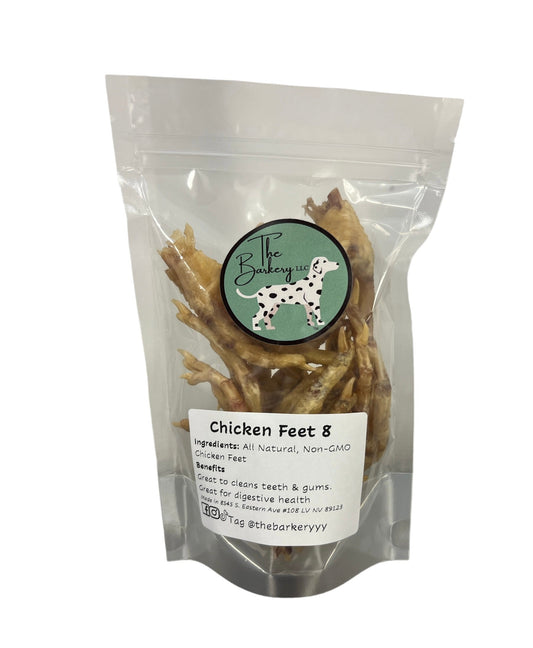Chicken Feet 8 Count - The Barkery LLC