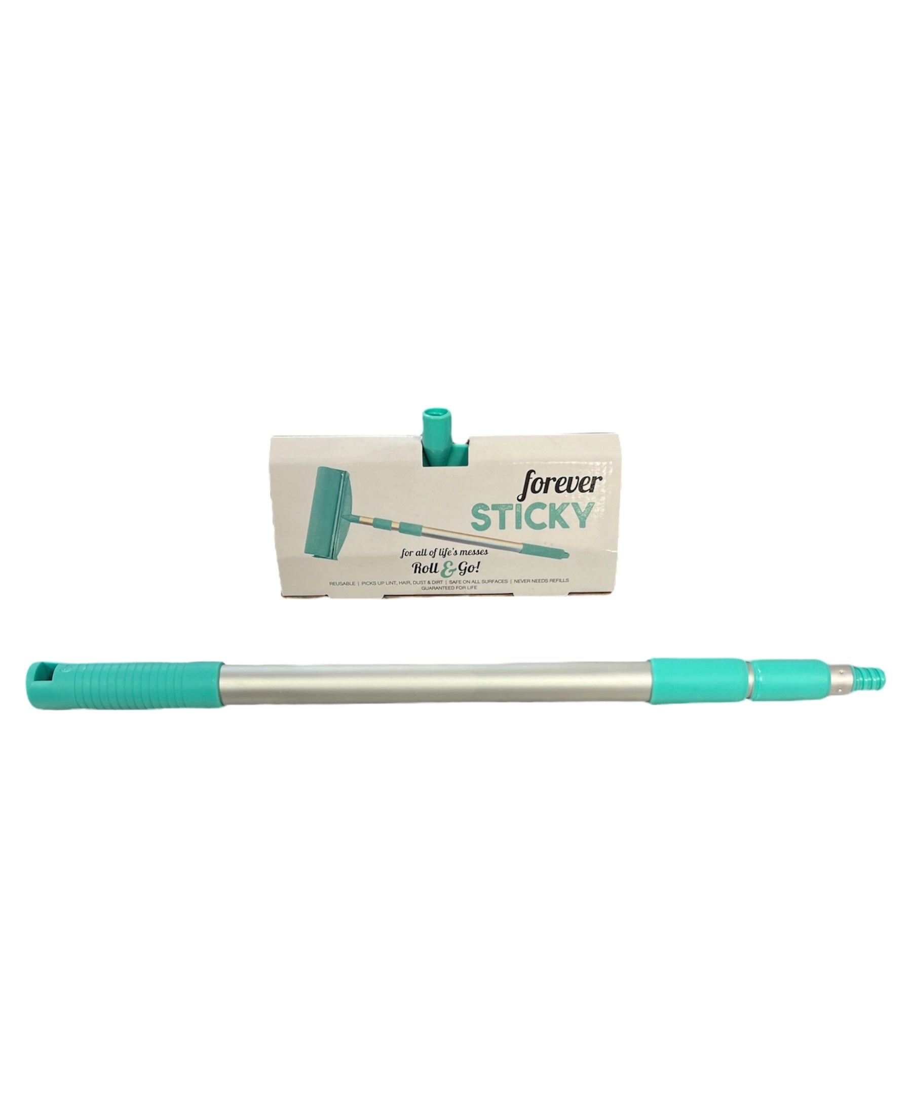 Forever Sticky large sticky roller with extendable handle for easy lint removal and cleaning