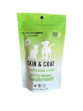 Mushroom Matrix certified organic dog skin supplement with mushroom powder for skin and coat health
