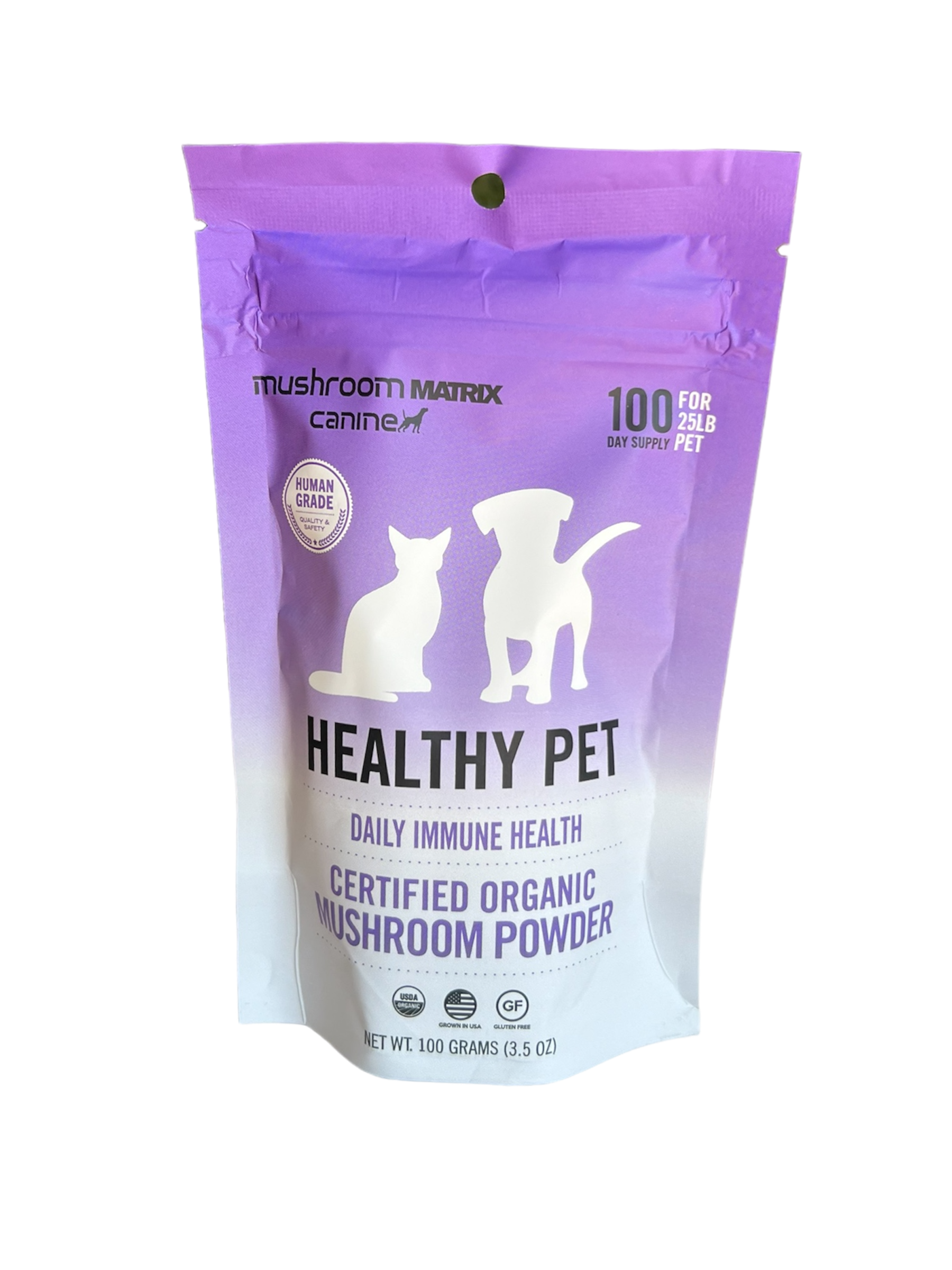Mushroom Matrix organic mushroom dog supplement certified organic mushroom powder for daily immune health