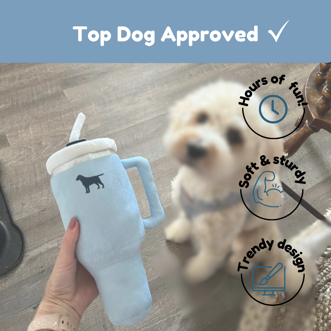 PUPROAR Tumbler Plush Squeaker Dog Toy with soft material and a trendy design for hours of fun