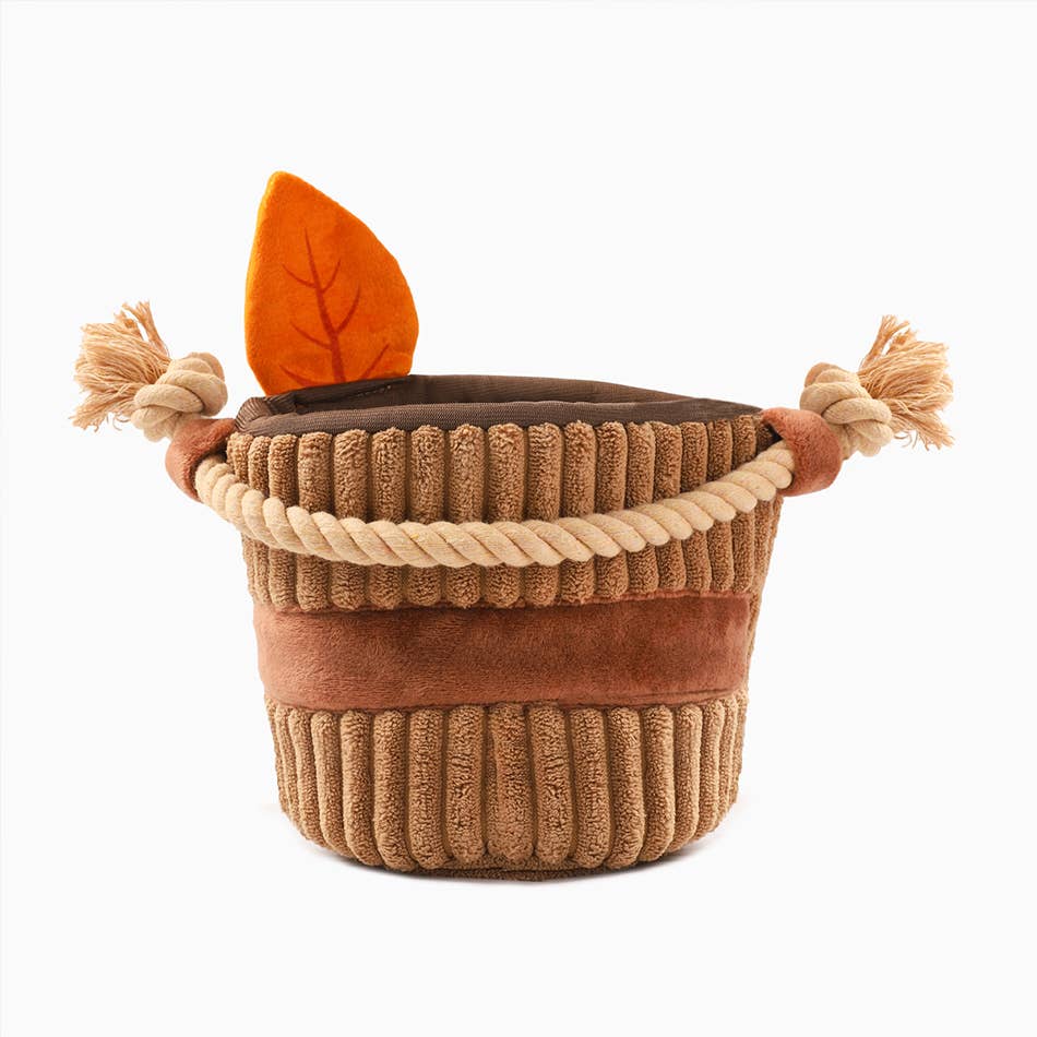 Hugsmart squeaky apple dog toy with rope designed for playful dogs and interactive fun